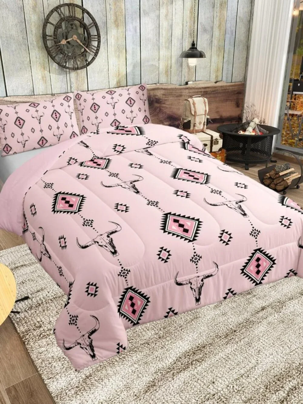 Tribal Comforter Full,Western Farmhouse Native Ethnic Bedding for Teens Youth Ki